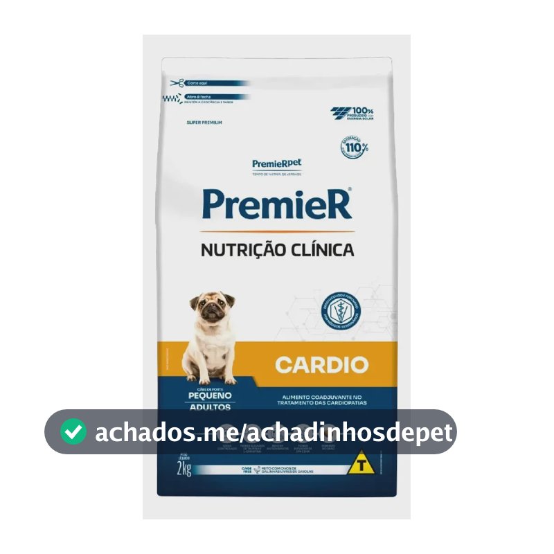 Ração Premier Nutrição Clínica Cardio Cães Adultos Porte Pequeno 2kg