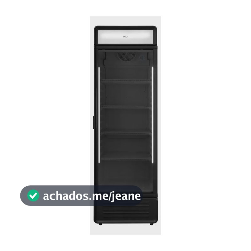 Expositor Vertical Hq 439l Porta De Vidro Preto Hq-439revpvx Preta