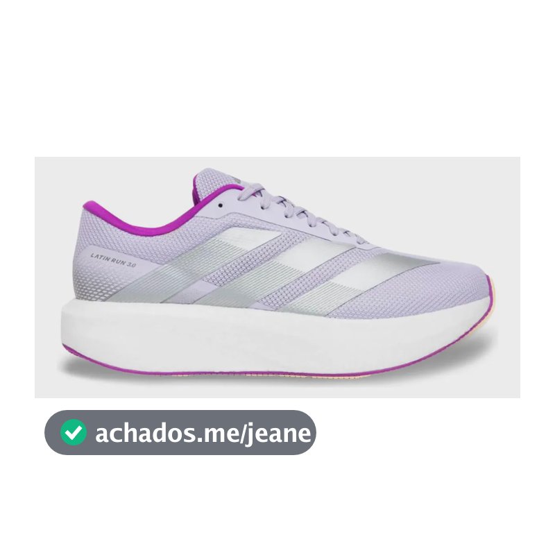 Tênis adidas Latin Run 3.0 Corrida Caminhada Treino Lilás 39 Br