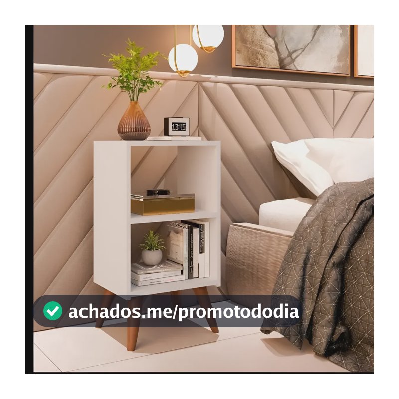 Mesa De Cabeceira Criado Retro Cama Quarto Suite Cor Branca