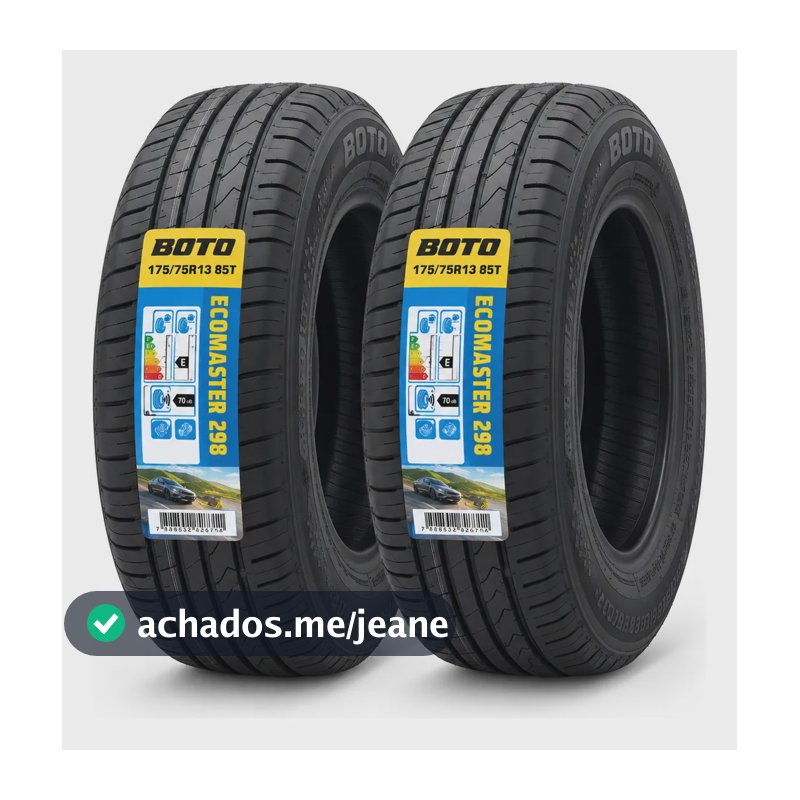 Kit 2 Pneu Boto 175/75r13 Ecomaster 85t, Jogo 2 Pneu Aro 13 T