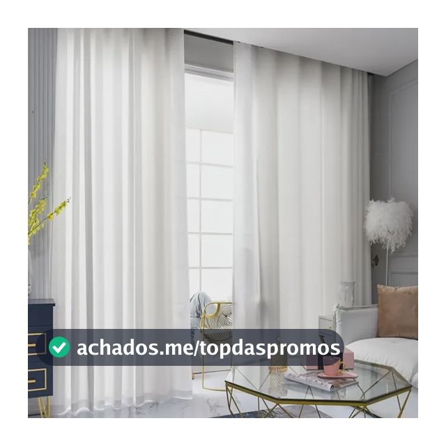Cortina De Linho Flamê Trilho Suíço Pe Direito Alto 4x2,50 A