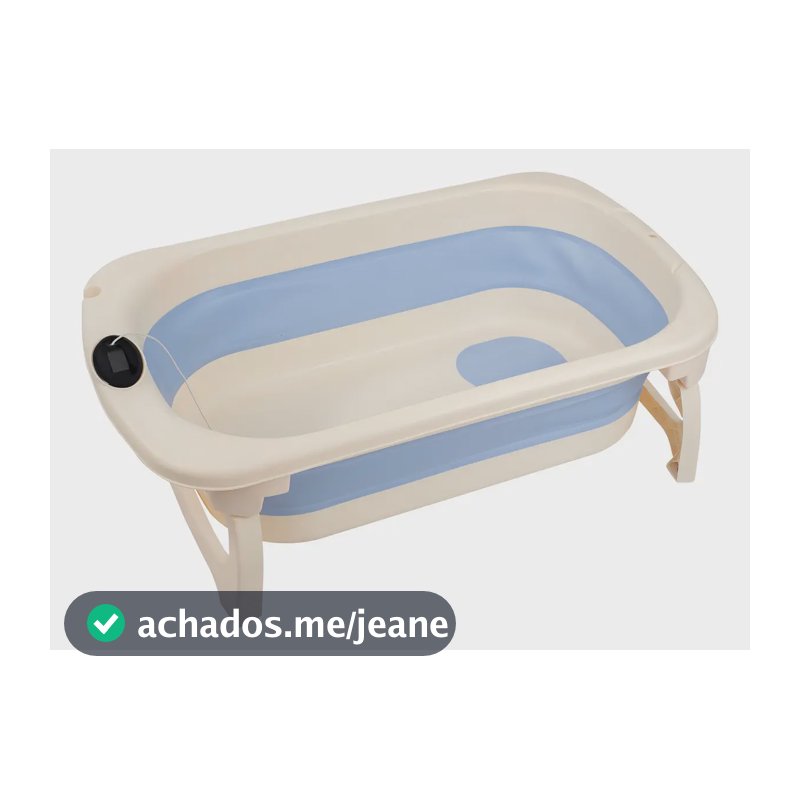 Styll Baby, Banheira Portátil Infantil Com Termômetro Digital Azul