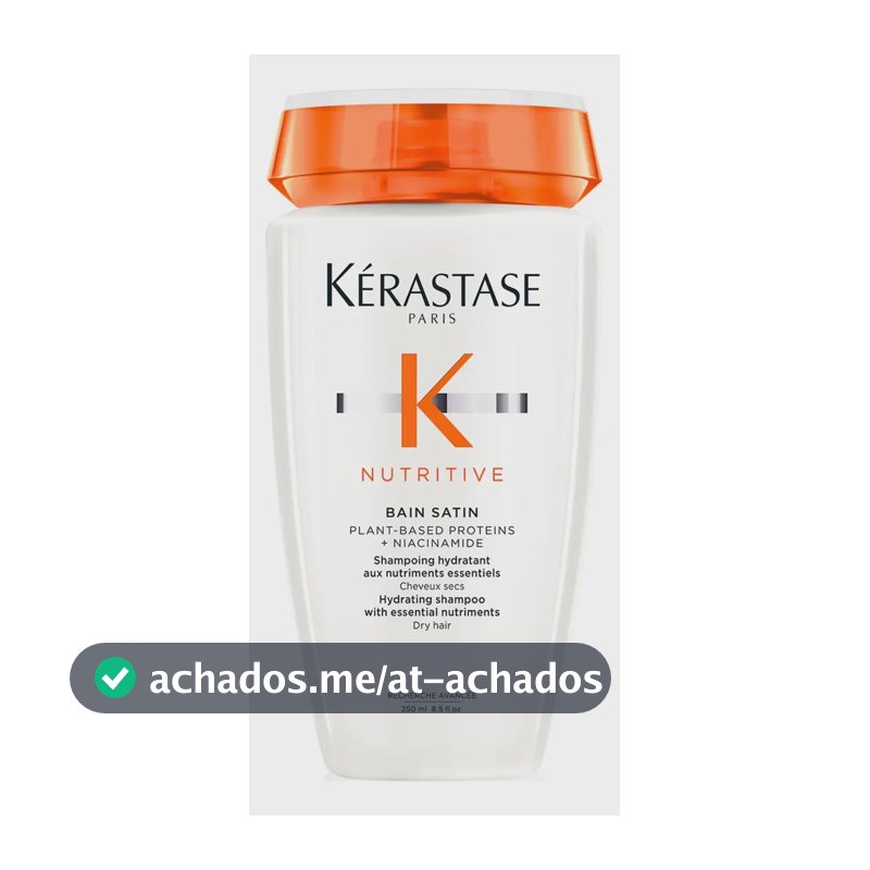 Shampoo Hidratante para Cabelos Secos, Nutrição Intensa, Brilho, Maciez, Fortalecimento e Revitalização da Fibra Capilar, Nutritive Bain Satin Kérastase, 250ml