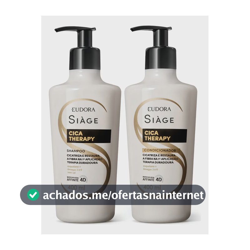 Combo Eudora Siàge Cica-therapy: Shampoo 400ml + Condicionador 400ml