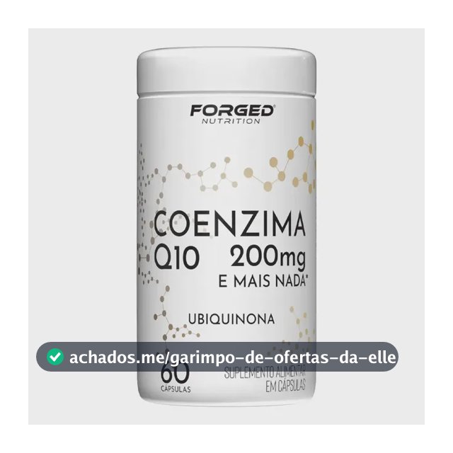 Coenzima Q10 200mg Pura Alta Concentração 60 Cápsulas - Forged Nutrition Sem Sabor