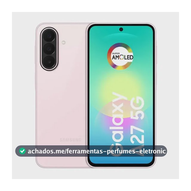 Smartphone Samsung Galaxy A27 5G 128GB 6GB, Super Amoled 6.7'', Câmera Tripla 50MP Selfie 12MP, 5000 mAh, Ip67, NFC, Dual Sim, Recursos IA - Rosa