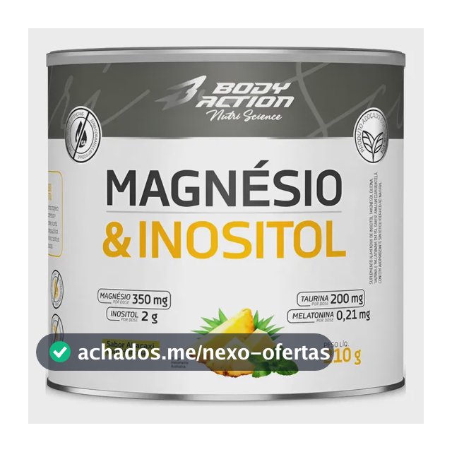 Magnésio Inositol 210g Body Action - Relaxamento Zero Açúcar
