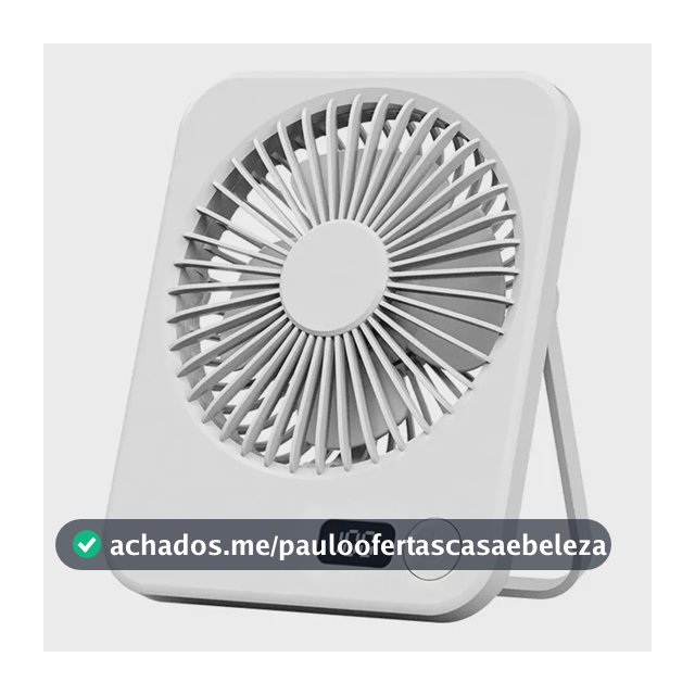 Mini Ventilador De Mesa Silencioso 2000mah Cílios Maquiagem Branco