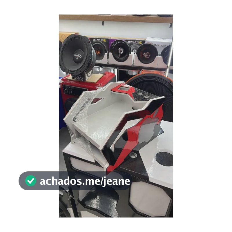 Rack Móvel P/ Som 1 Mesa Ate 6 Canais Aple Vermelho