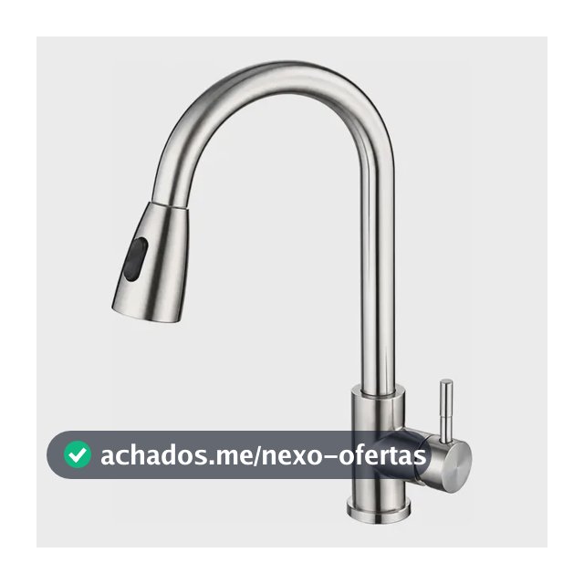Torneira Cozinha Gourmet Monocomando Extensivel Aço Escovado Prateado Escovado