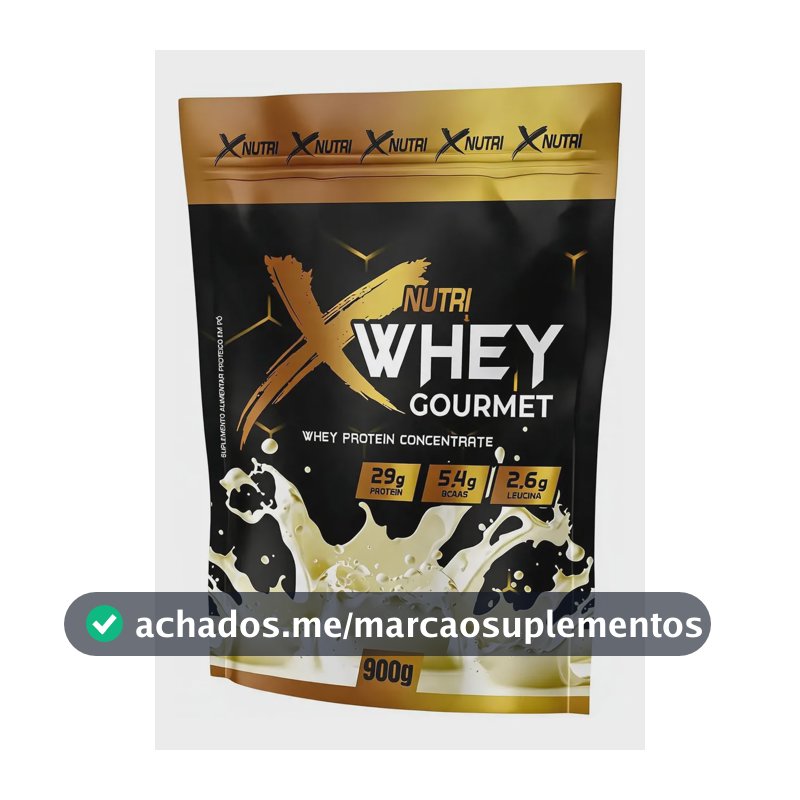 Whey Protein Concentrado 900g X Nutri Gourmet Refil Sabores Baunilha