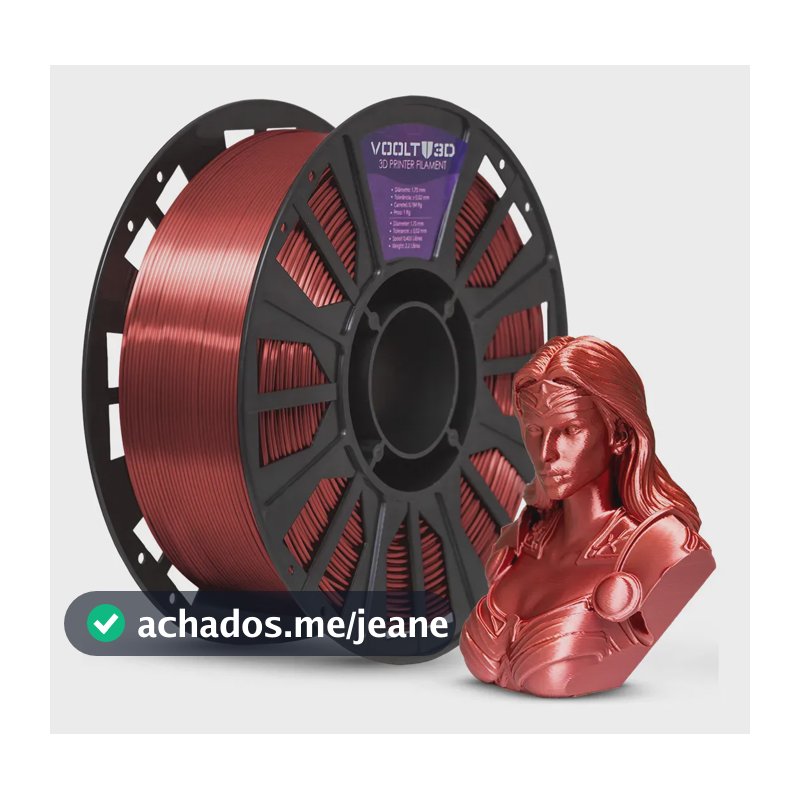 Filamento Pla Bronze V-silk 1kg Impressão 3d