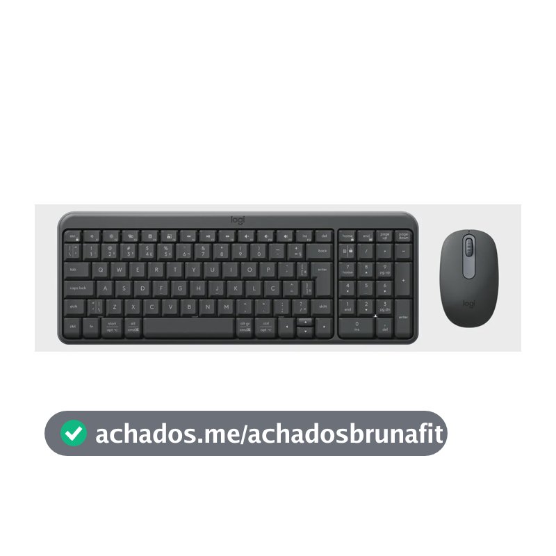 Combo Teclado E Mouse Sem Fio Logitech Mk250 Grafite