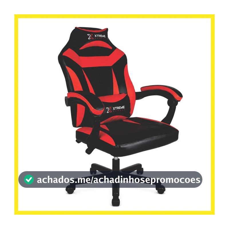 Cadeira Xtreme Gamers Ergonômica 130º Escritório Reclinável Cor Vermelho