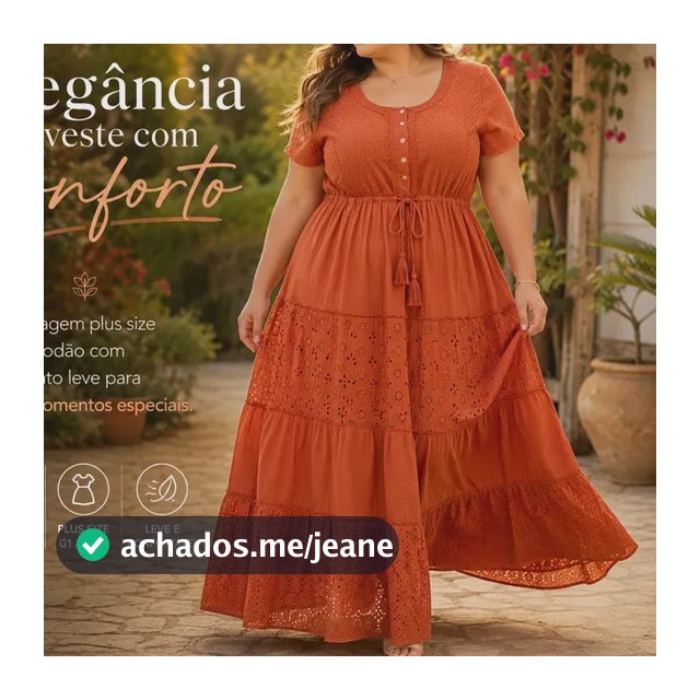 Vestido Longo Feminino Adulto Lese Plus
