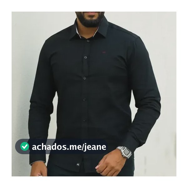 Camisa Social Manga Longa Algodão Com Elastano