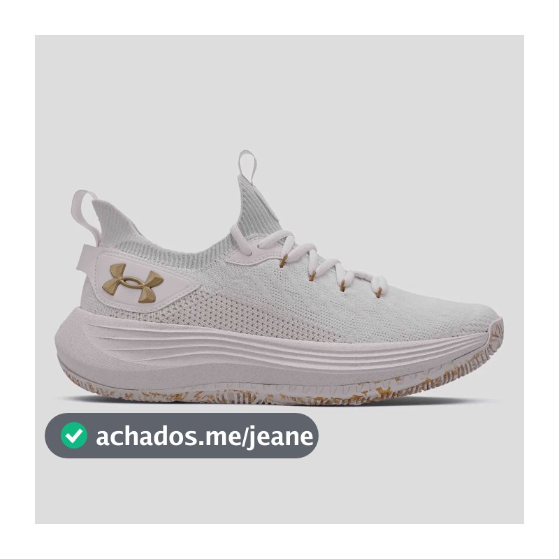 Tênis Masculino Hooper Under Armour White/halogray/mtgold Liso 37