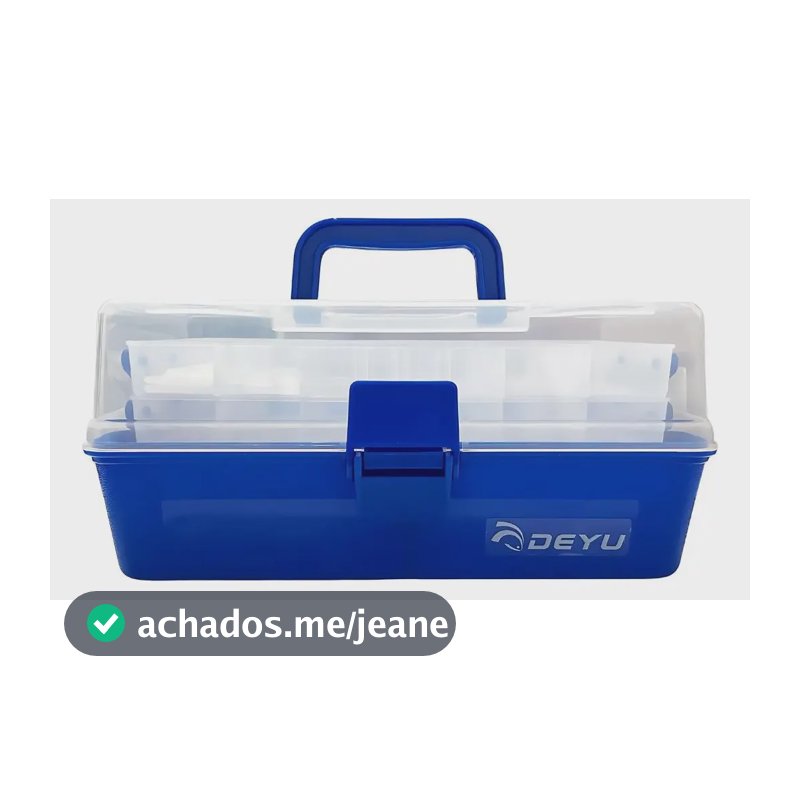 Estojo de Pesca Deyu Compartimentos Internos 14 Divisórias 30x16 Azul