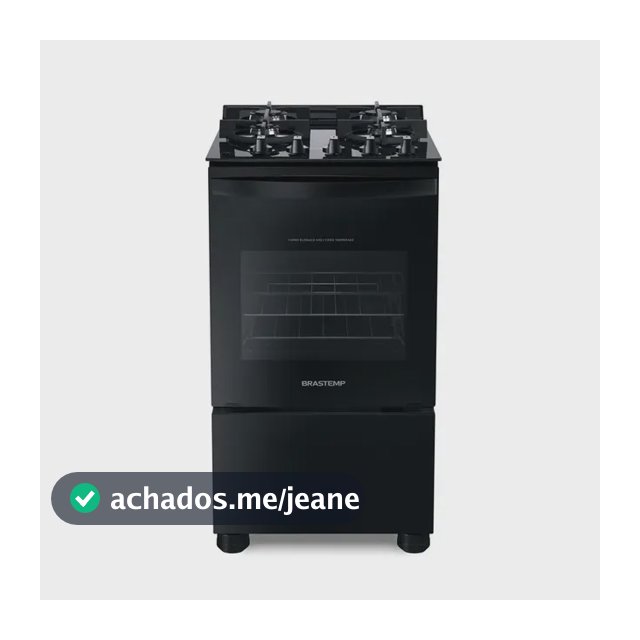 Fogão 4 Bocas Vidro Grade Dupla Bfo4vae Preto Brastemp