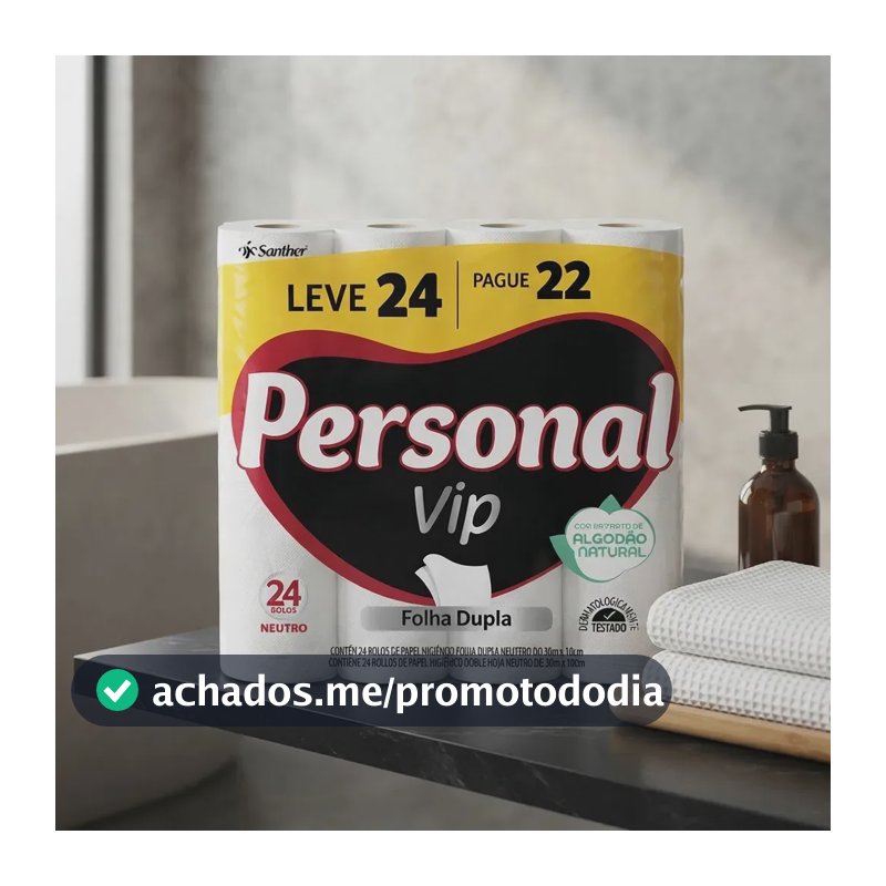Papel Higiênico Folha Dupla 30m L24p22 Personal