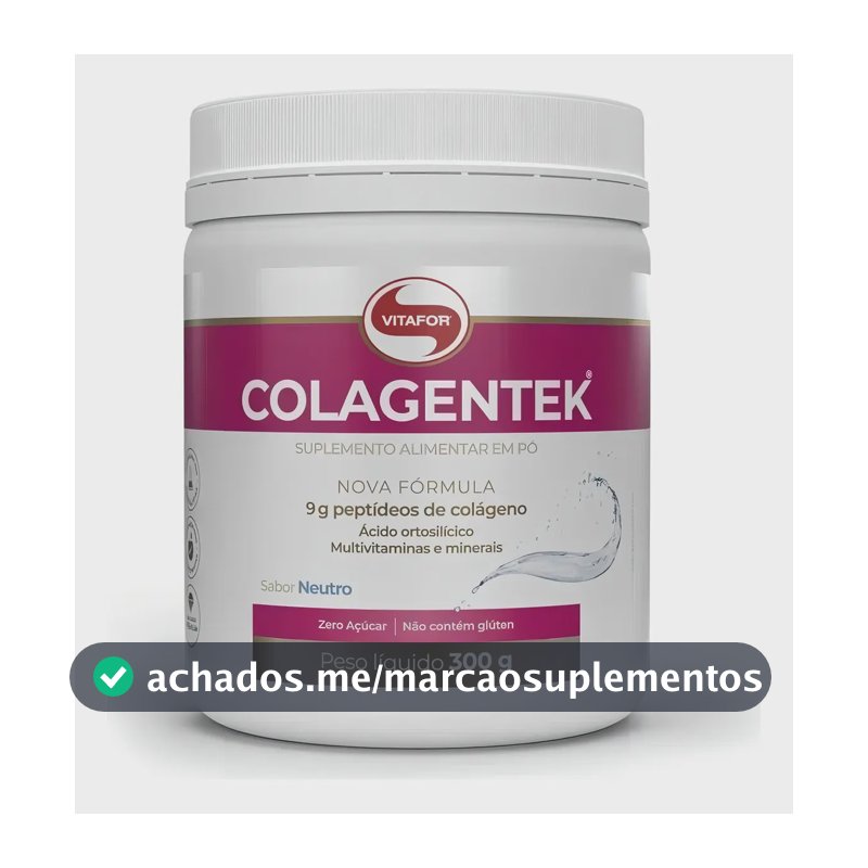 Colágeno Colagentek Neutro 300g Vitafor Sem Sabor