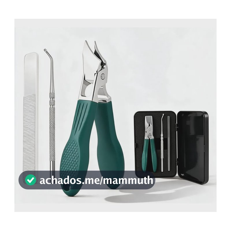 Cortador De Alicate Unhas Profissional Aço Inox Bico Longo Verde
