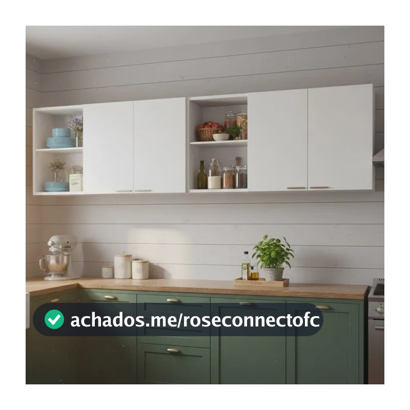 Kit 2 Armários Aéreos Para Cozinha Branco