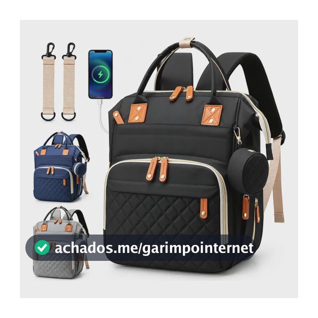 Bag Mochila Bebê Grande Bolsa Maternidade Mamadeira Térmica
