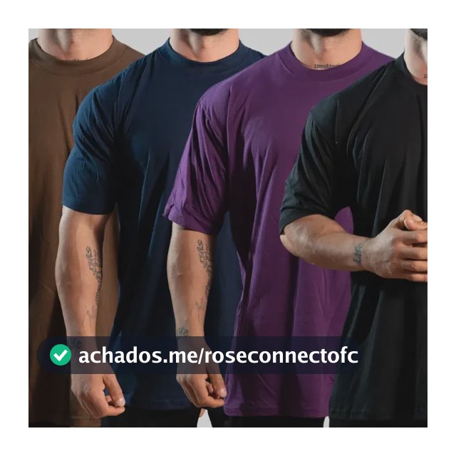 Kit 4 Camiseta Oversized Streetwear Básica Gola Alta Algodão