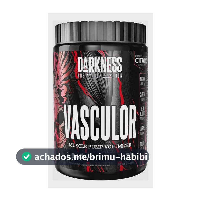 Suplemento Pó Darkness Nutricional/esportivo Pré Treino Beta-alanina Vasculor Muscle Pump Volumizer 300g Maçã Verde