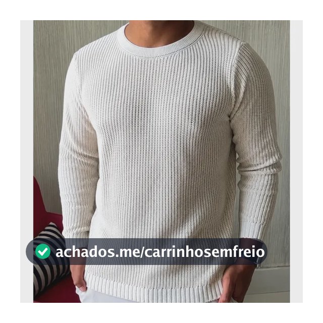 Suéter Masculino Lã Tricot Blusa De Frio Social Manga Longa