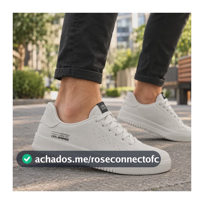 Tênis Olympikus Eros 2 Masculino Casual Confortavel Original Branco Liso 40