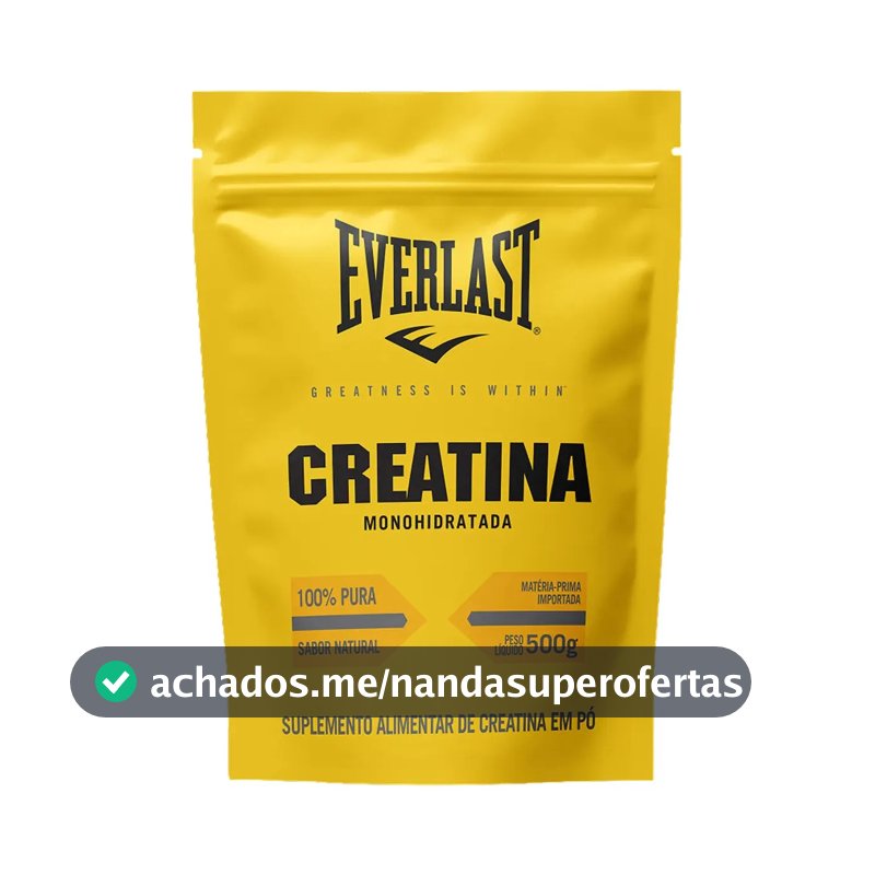Creatina Monohidratada 500g 100% Pura - Everlast