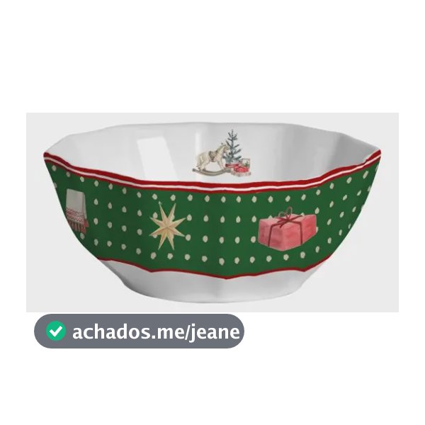 Conjunto 6 Bowls Christmas Gifts Natal 550ml - Scalla Cerâmica