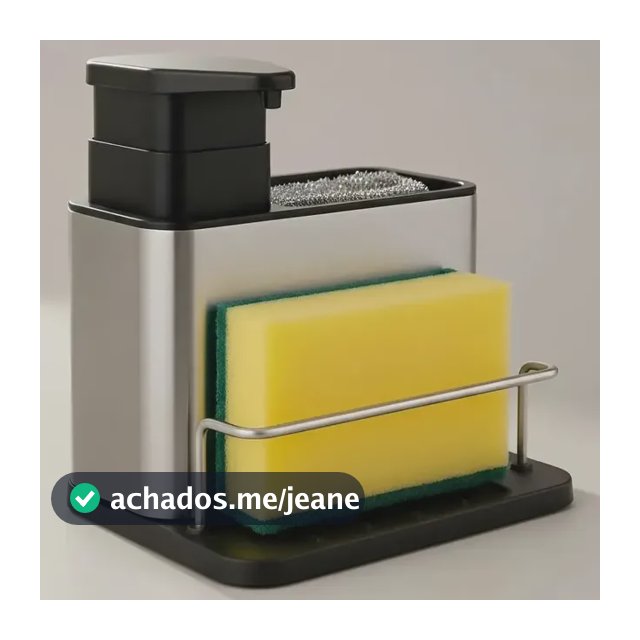 Organizador De Pia Cozinha Porta Detergente Sabão 3 Em 1 Inox