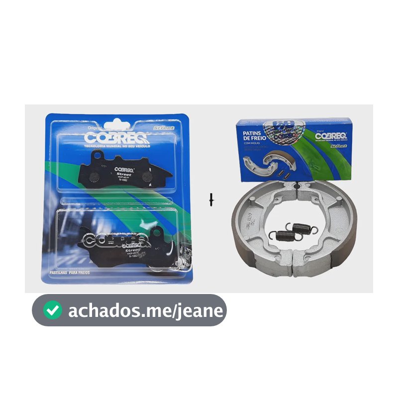 Kit Pastilha + Lona Fan Titan 160 2018 Diante Cbs Cobreq