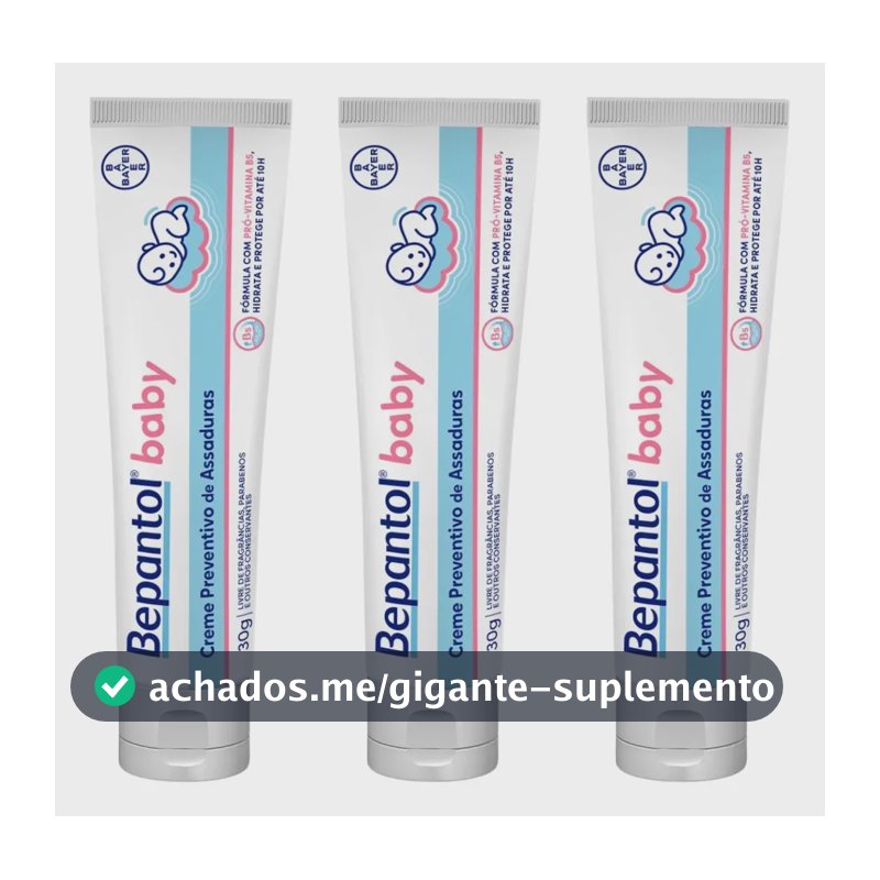 Kit 3 Pomadas Bepantol Baby Assaduras 30g