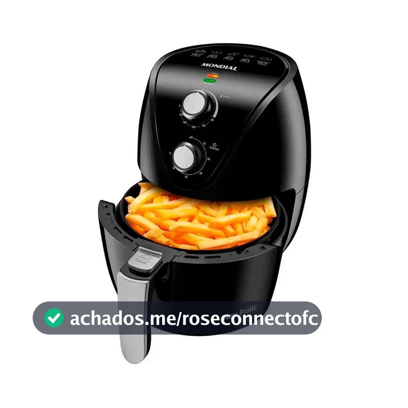Air Fryer Fritadeira Eletrica Mondial +saude 1500w 3,5l Cor Preto