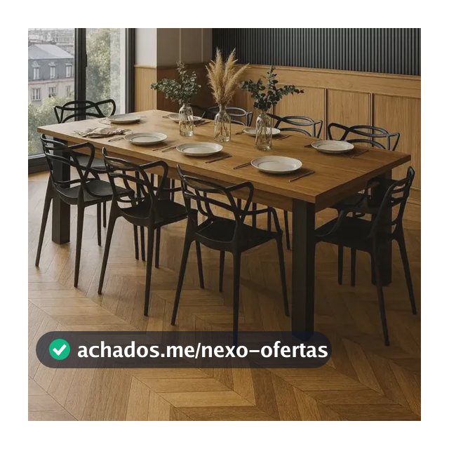 Kit Mesa D Jantar 150x90 Pes Em Madeira + 6 Cadeiras Allegra Lamina Mel Liso
