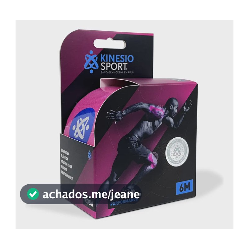 Bandagem Elástica Adesiva Kinesiosport Tape 5cm X 6m - Rosa Rosa
