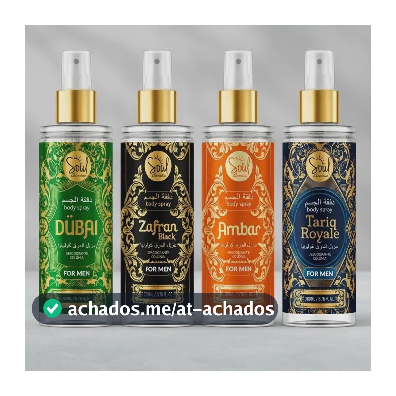 Body Splash Arabe C/4un 200ml Perfume Masculino De Luxo