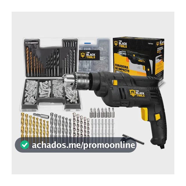 Furadeira De Impacto 3/8 Pol. 10mm 550w + Kit 300 Peças