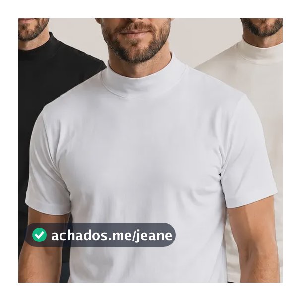 Kit 4 Camisetas Asier Man Gola Alta Malha Peruana