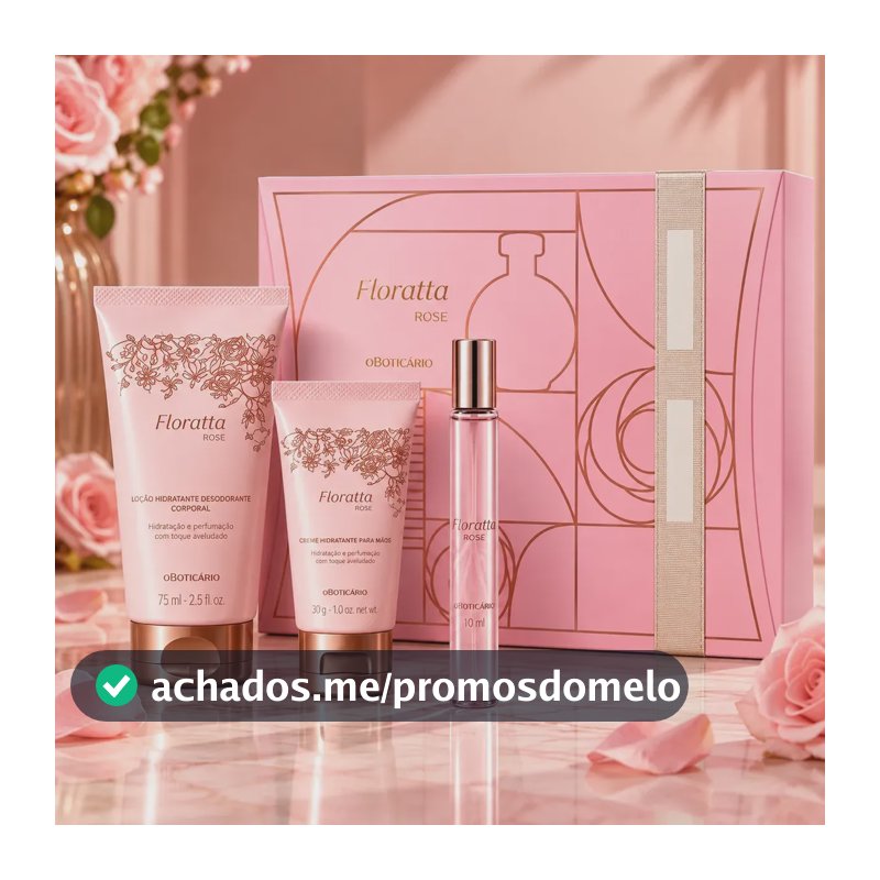 Kit Presente Floratta Rose O Boticário Feminino 3 Itens