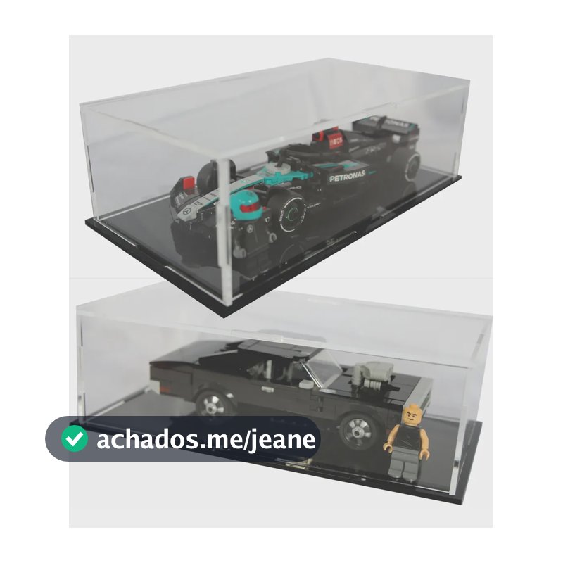 Kit 2x Expositores Speed Champions Para Lego Acrilico Cristal