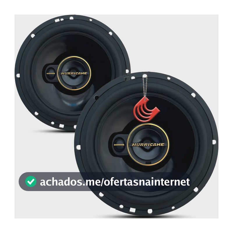 Par Kit Som Alto Falante 6 Polegada Hurricane A6t 120w Porta Preto