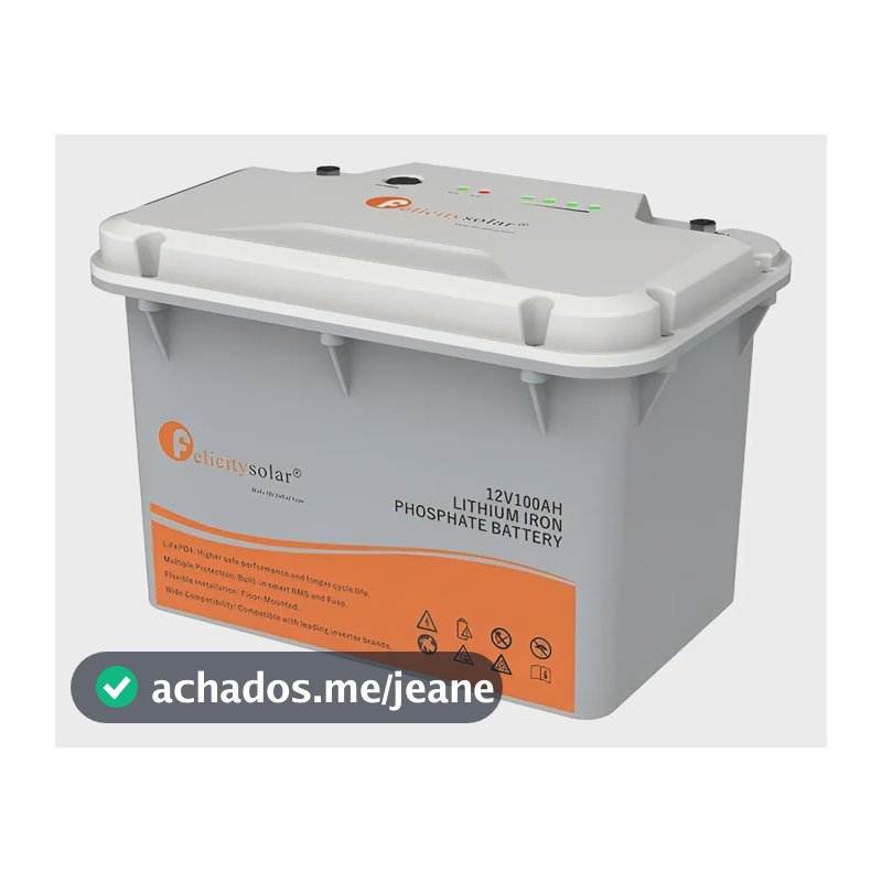 Bateria Felicity Solar 12v 100ah Alta Performance
