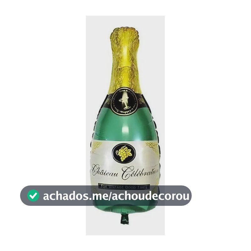 Balão Garrafa Champagne 20'' Metalizado Mister Balão Festas Decoração