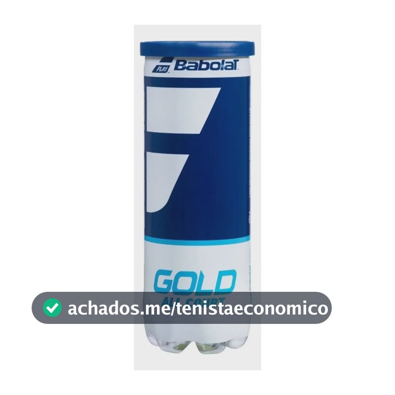 Bola Babolat Gold All Court - Tubo Com 3 Bolas Amarelo